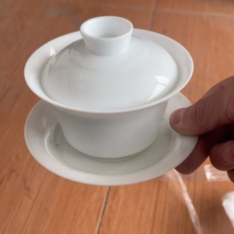景德镇陶瓷手工胎三才盖碗