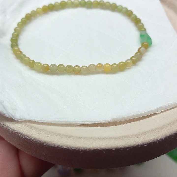 翡翠未镶嵌手链天然缅甸翡翠A货卡3.5