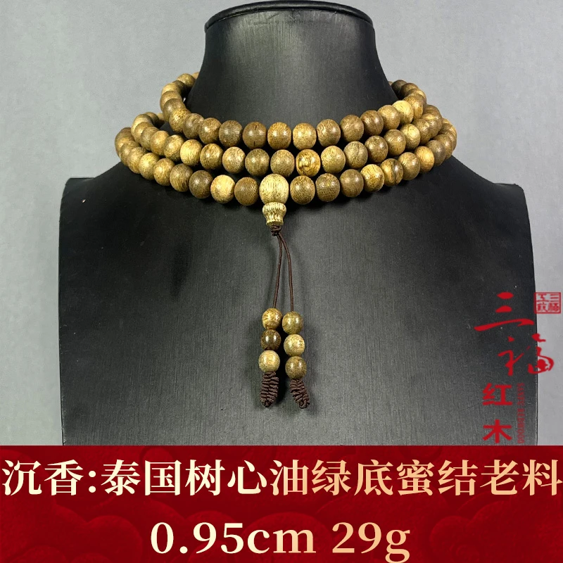 115034   泰国树心油绿底蜜结老料   沉香