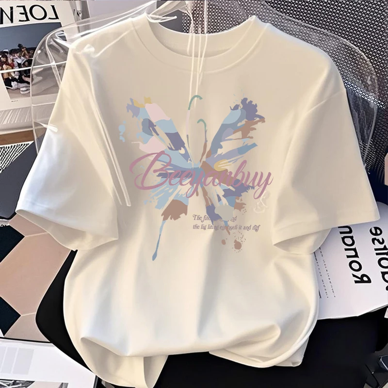 【6-2】2025纯棉男女同款纯棉T恤短袖t恤男女夏季ins潮牌潮