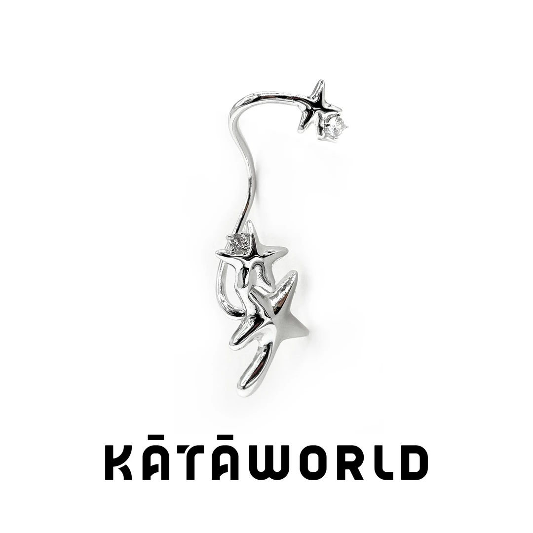 KATAWORLD 铜合金耳饰 【主理人】天玑繁星耳骨夹-只耳夹气质轻奢
