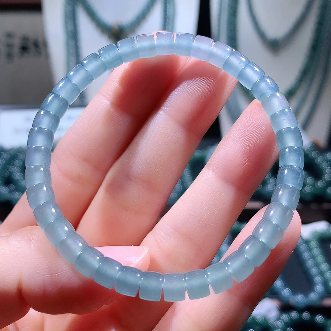 未镶嵌手链翡翠天然a货翡翠手串6mm