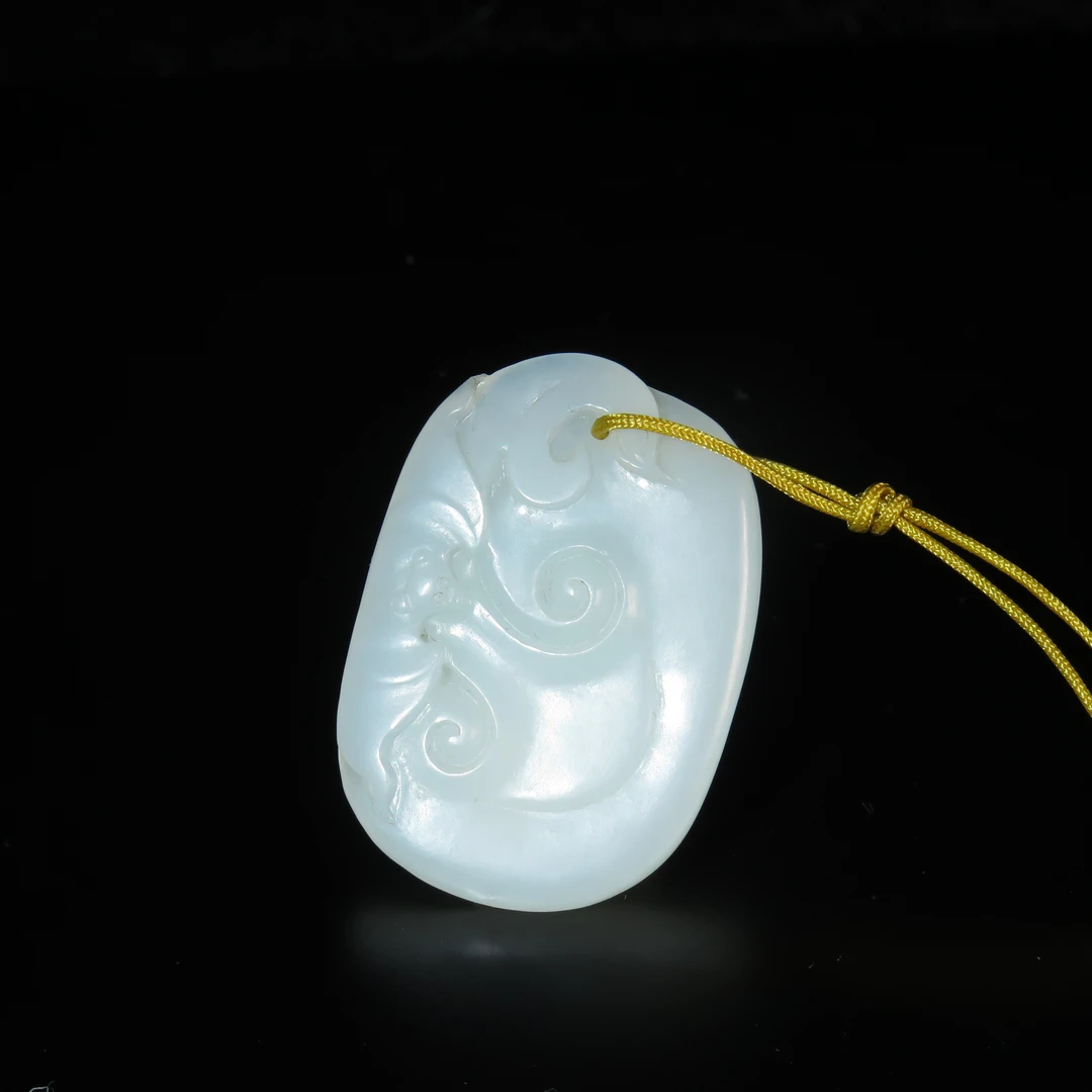 清代蝙蝠纹玉佩/MZ094057/和田玉/民族文物