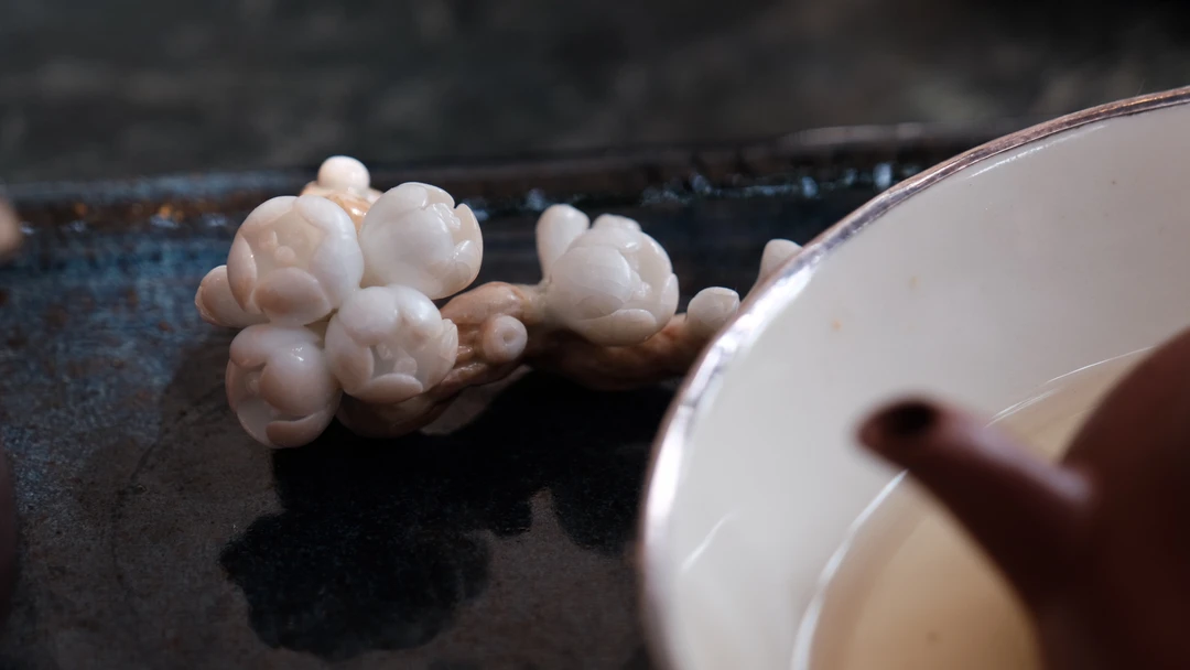 手工陶瓷花柴烧茶搁香插
