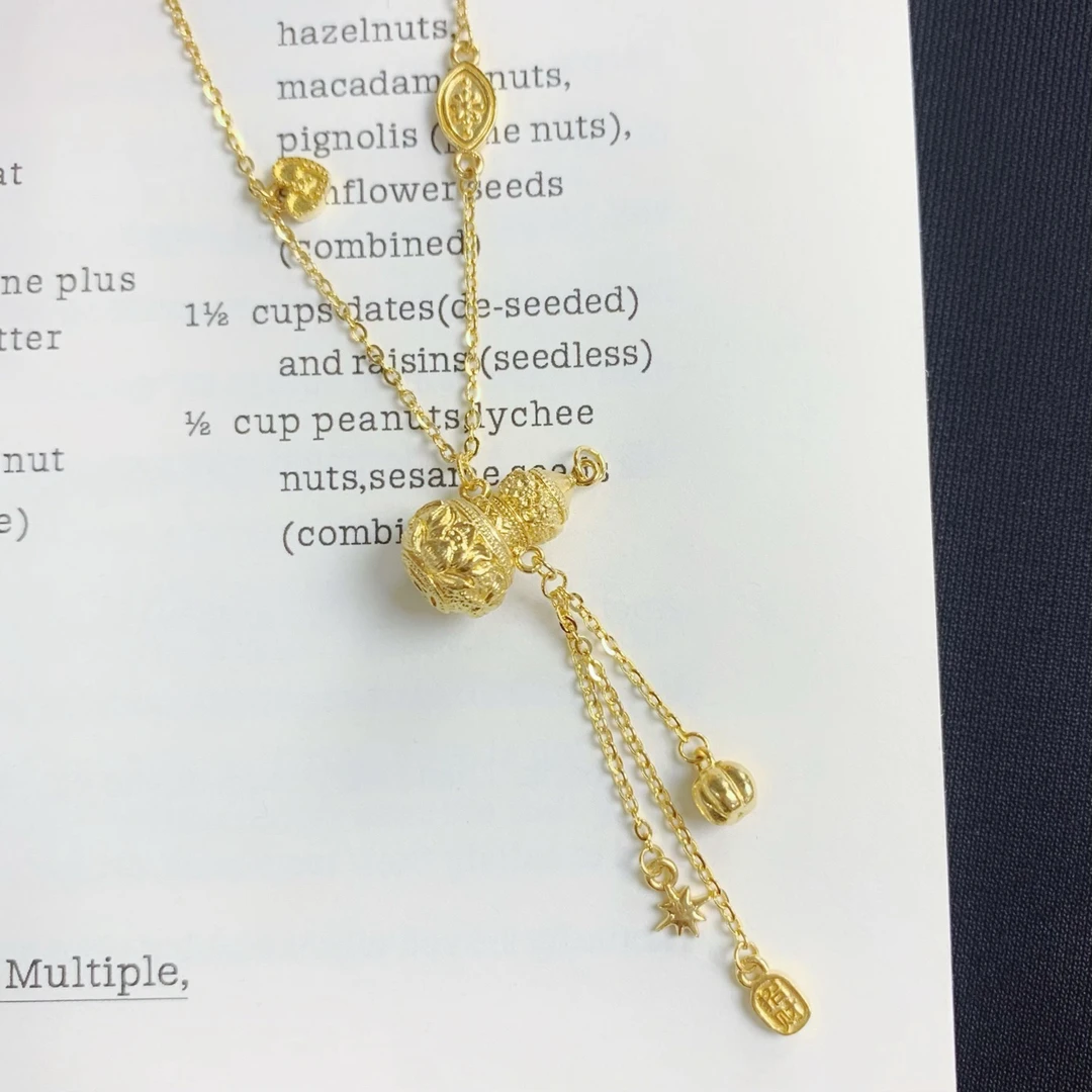 足金999招财葫芦项链
