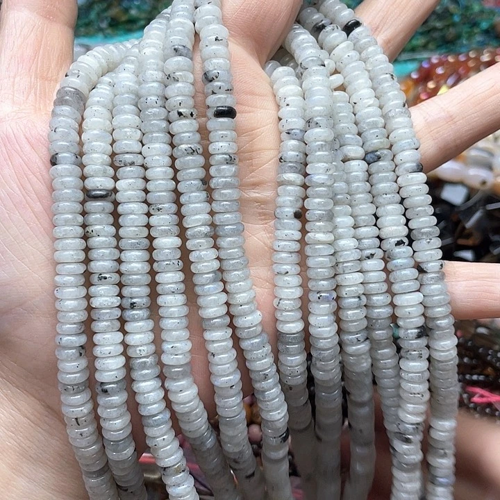 玛瑙/玉髓合金珠宝半成品一条6m拉长石算盘