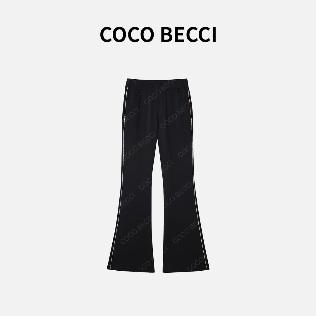 COCO BECCI【腿精】时尚钉珠休闲裤YT24YA600013