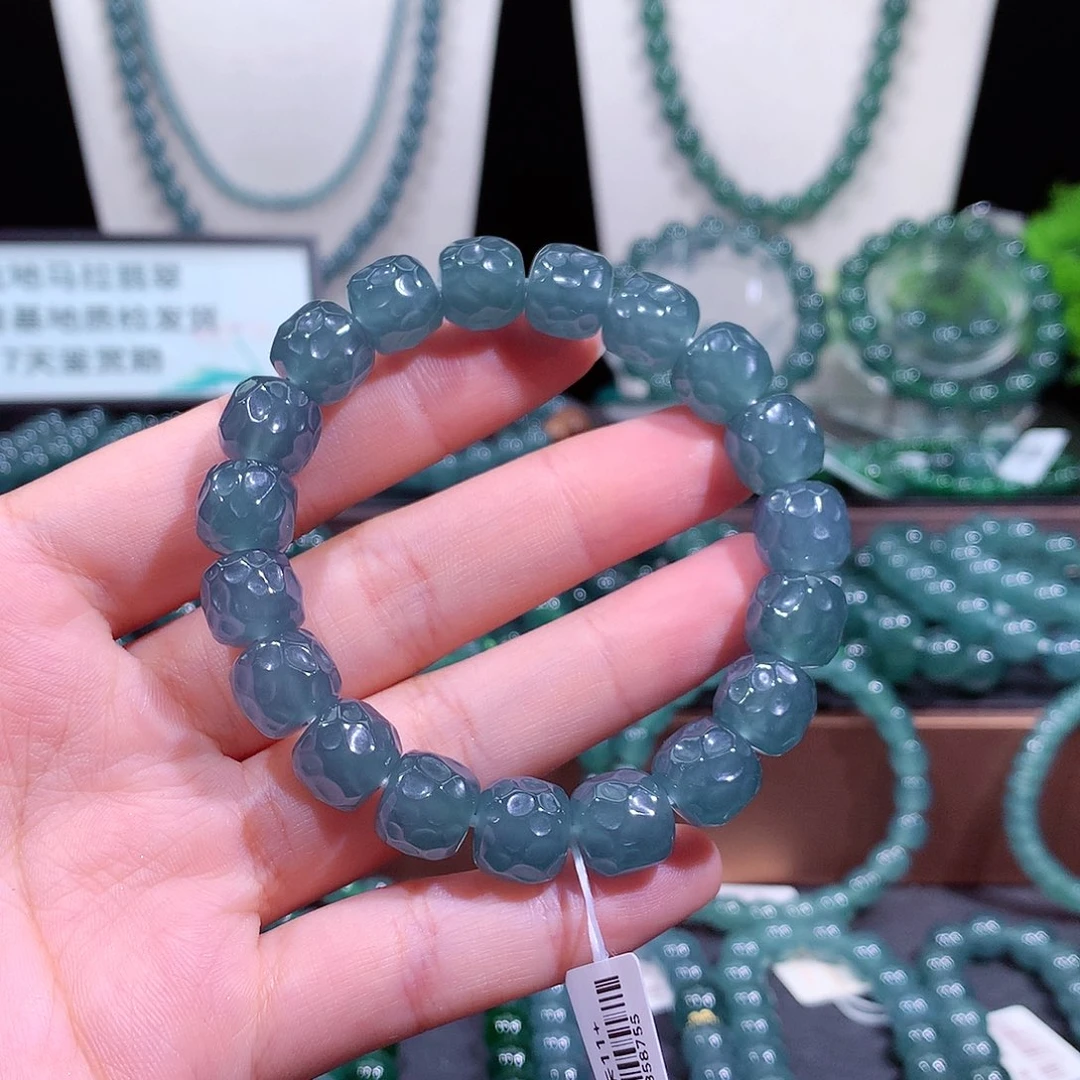 翡翠未镶嵌手链天然a货翡翠手串11.8
