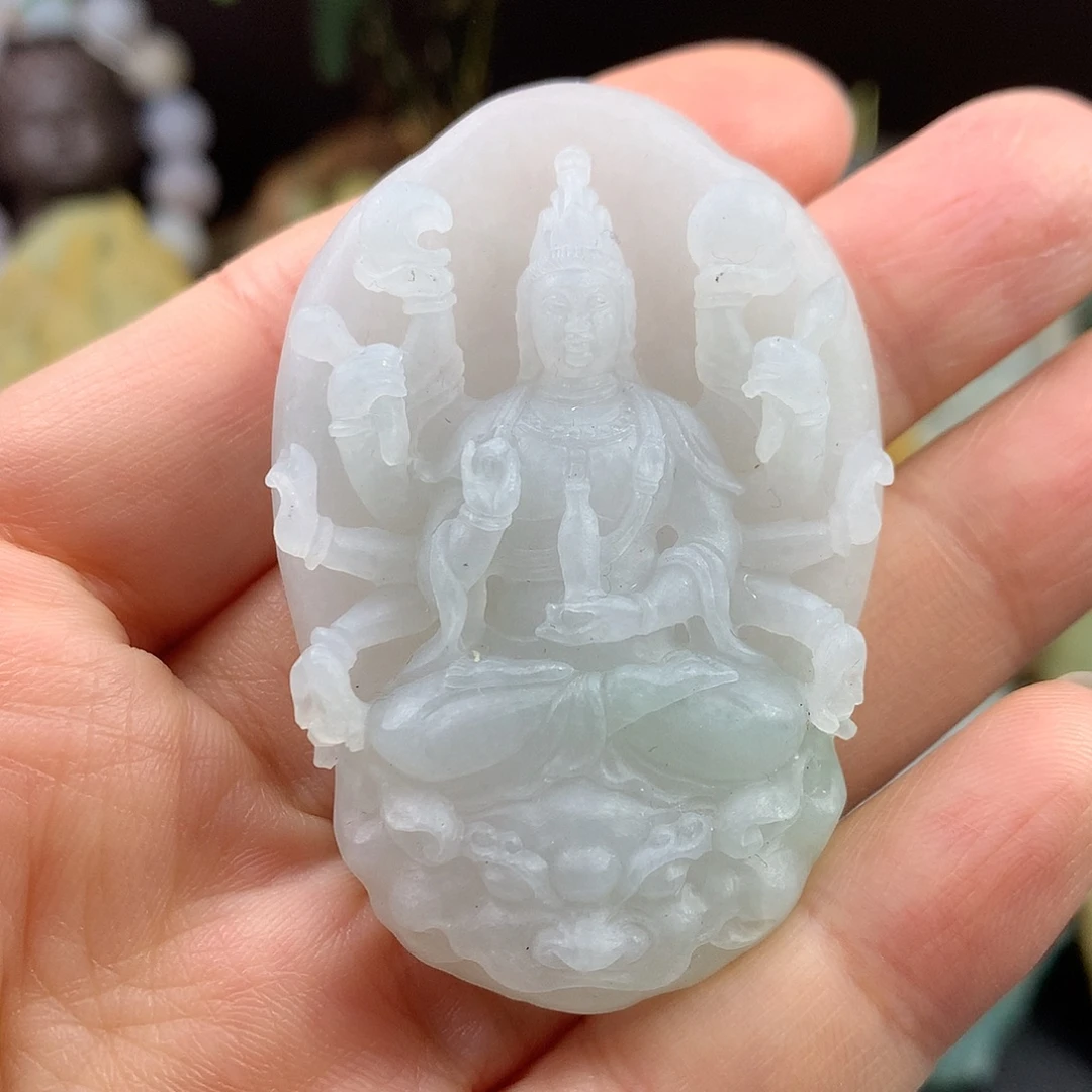 定制翡翠未镶嵌千手观音