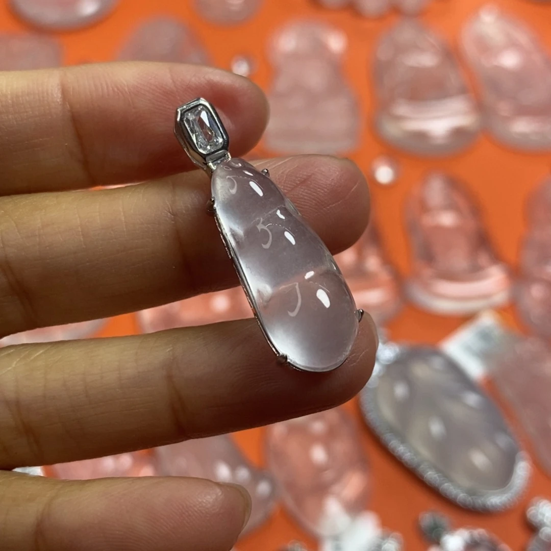 石英质玉颈饰银S925镶嵌