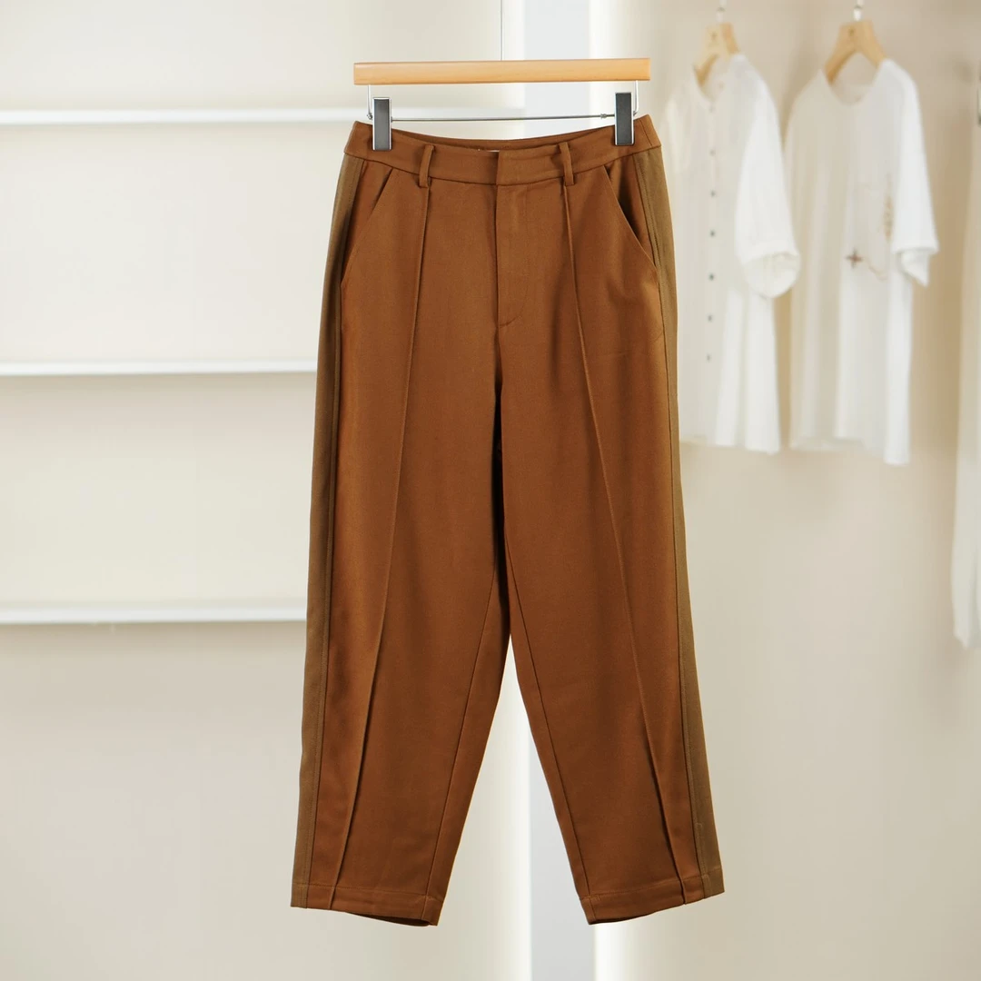 麦迪尚品【unbl】50905150 复古纯色宽松休闲裤春季女商场同款