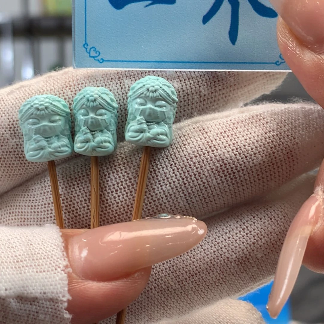 绿松石未镶嵌挂件