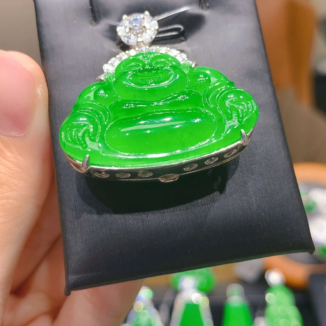 【闪购商品】翡翠银S925镶嵌颈饰4柒姐