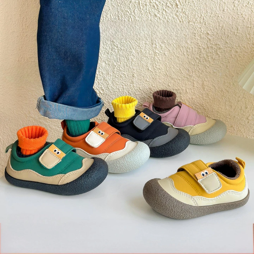 2025冬儿童加绒运动鞋男女童保暖二棉鞋软底幼儿园宝宝室内鞋冬鞋