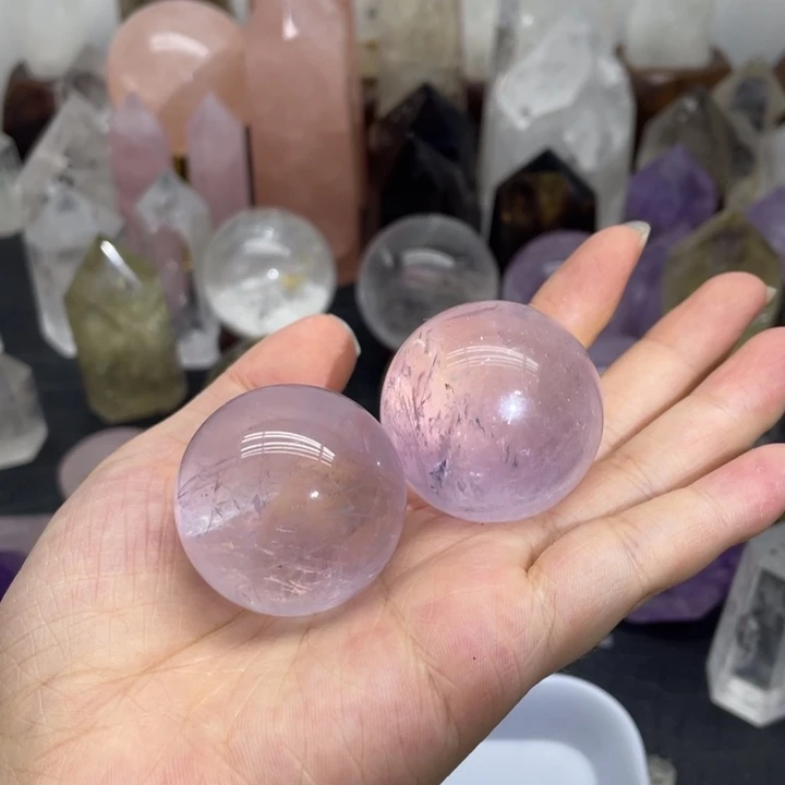 9未镶嵌水晶紫水球一对