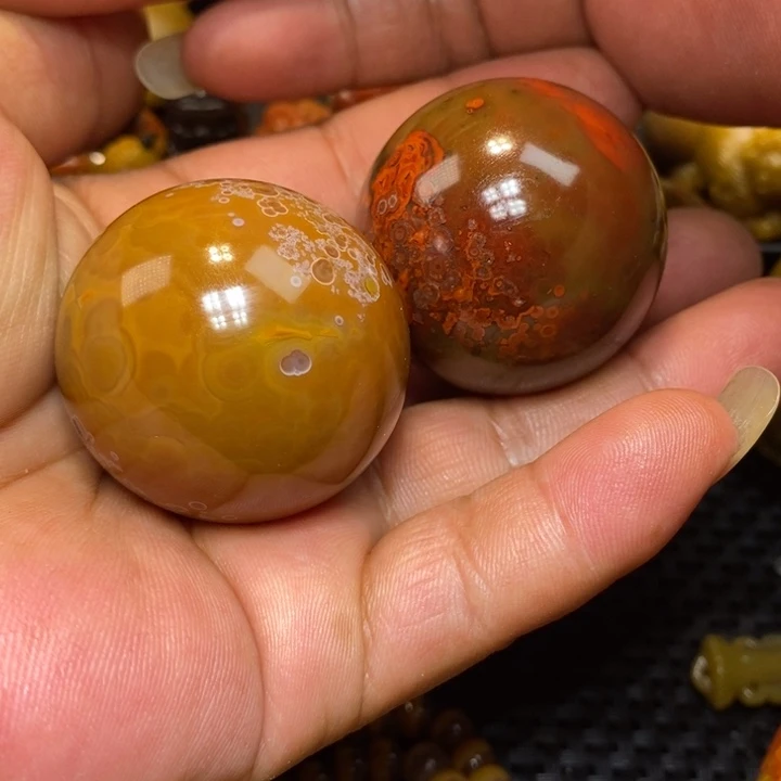 玛瑙/玉髓战国红珠子未镶嵌阿*