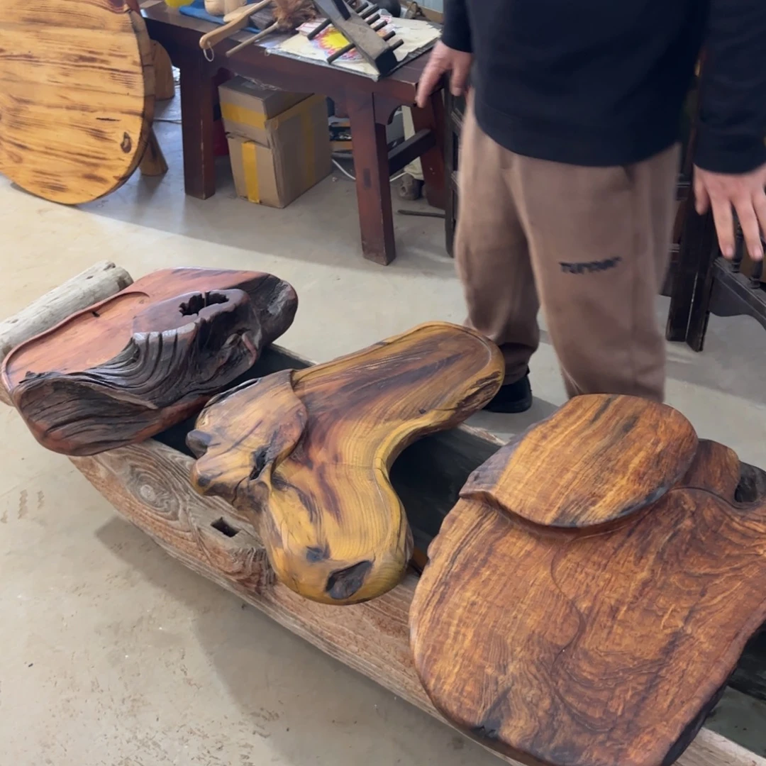 木质老物件实木茶盘