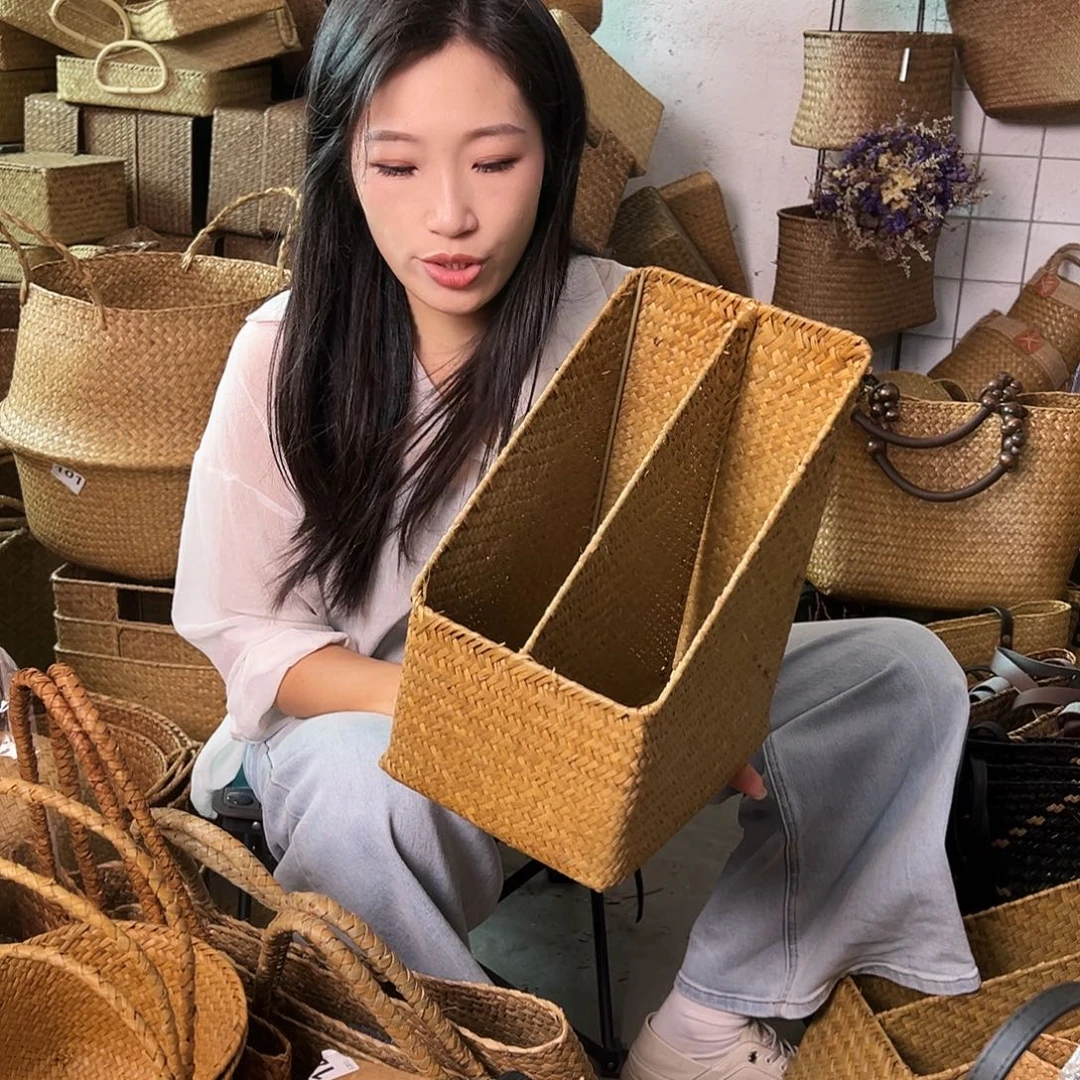 编织带草编包/草编收纳盒微瑕疵