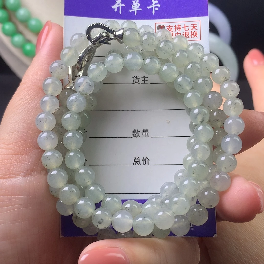 翡翠未镶嵌手链卡6.5