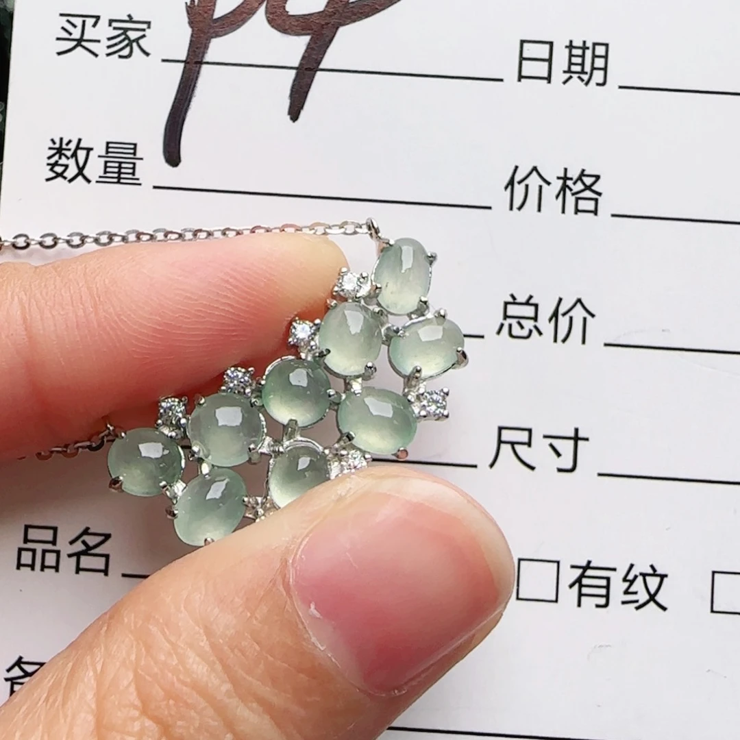 银S925镶嵌手链翡翠