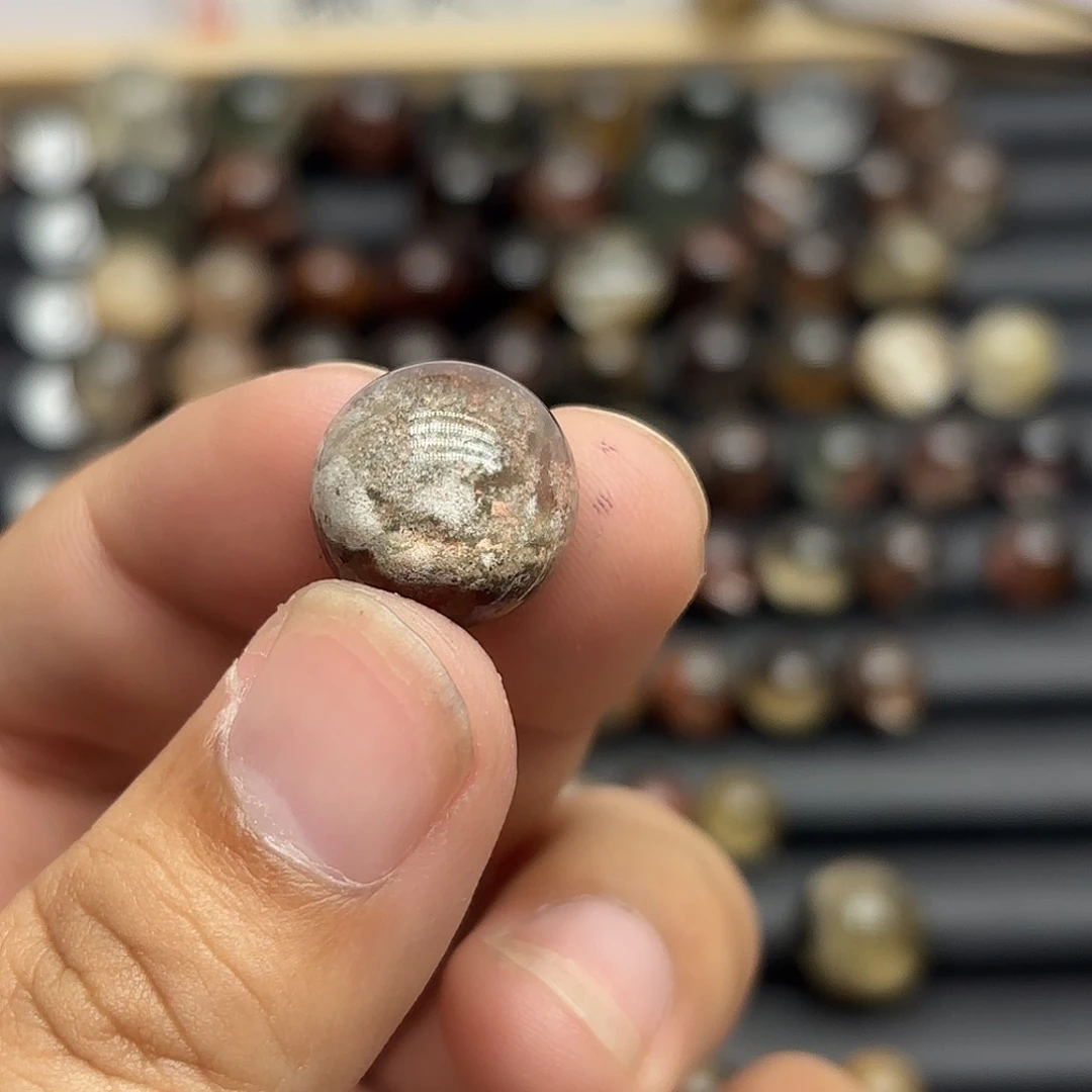 水晶珠宝半成品未镶嵌三**火幽灵