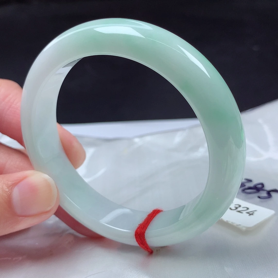 翡翠未镶嵌手镯57圈s385