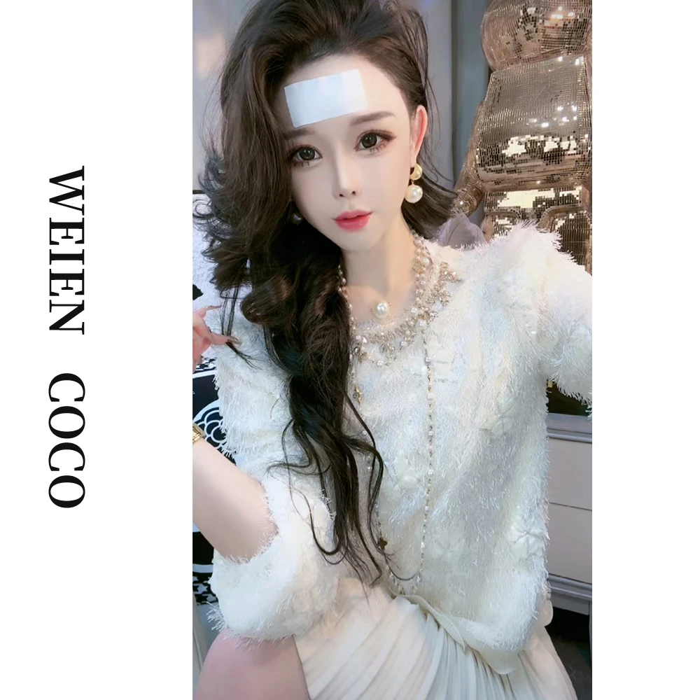 【丝沐服装】长袖气质百搭重工套头休闲时尚洋气冬季新上衣S3178