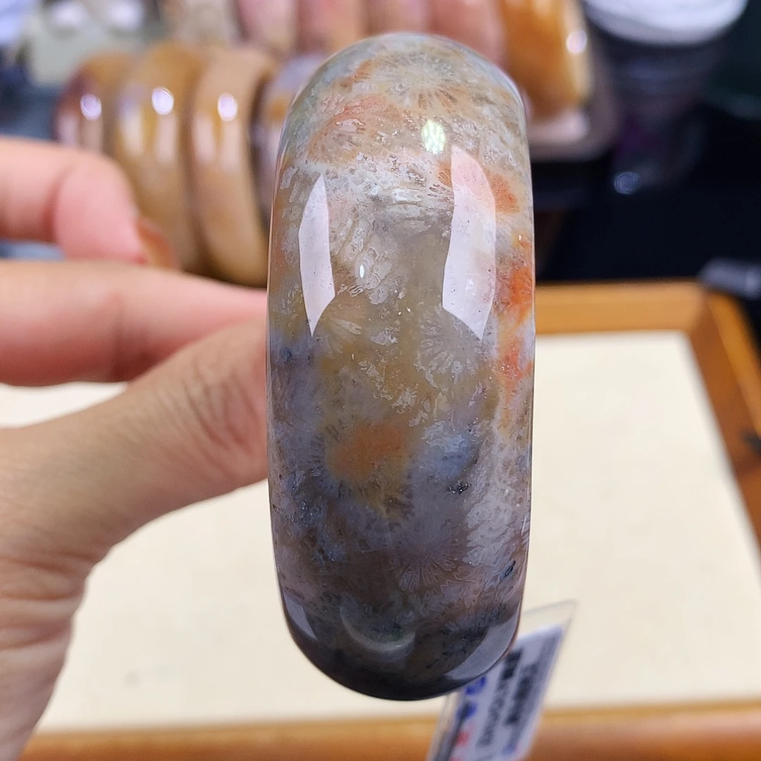 硅化珊瑚（珊瑚玉）未镶嵌吊坠(赠链)31号54.5圈口