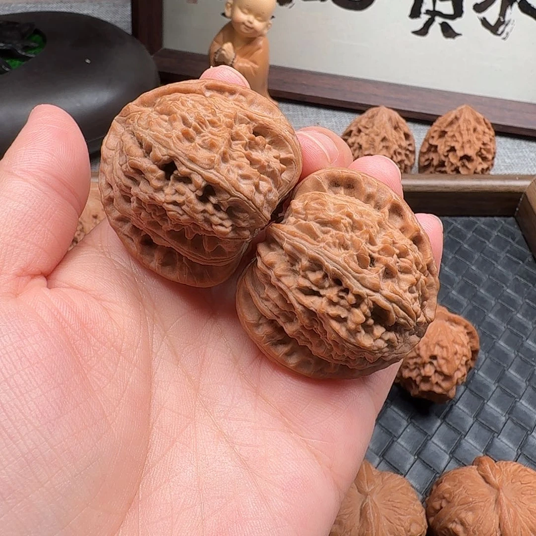 文玩核桃吊坠全品三角白43