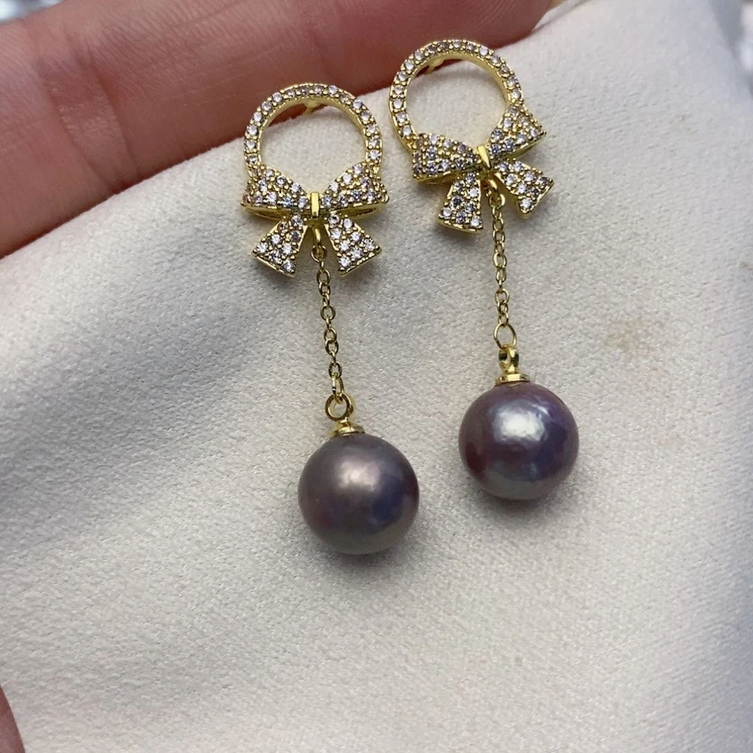 【闪购商品】银S925镶嵌淡水珍珠耳饰