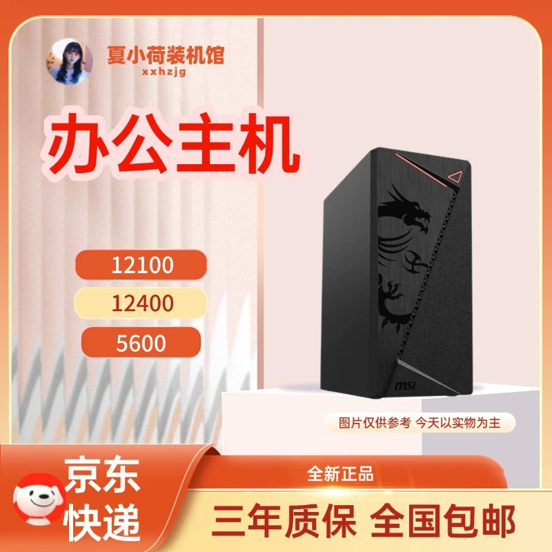 5600G/12100/H610M/微星A520/16G/核显/500G/500W/ ITX办公主机