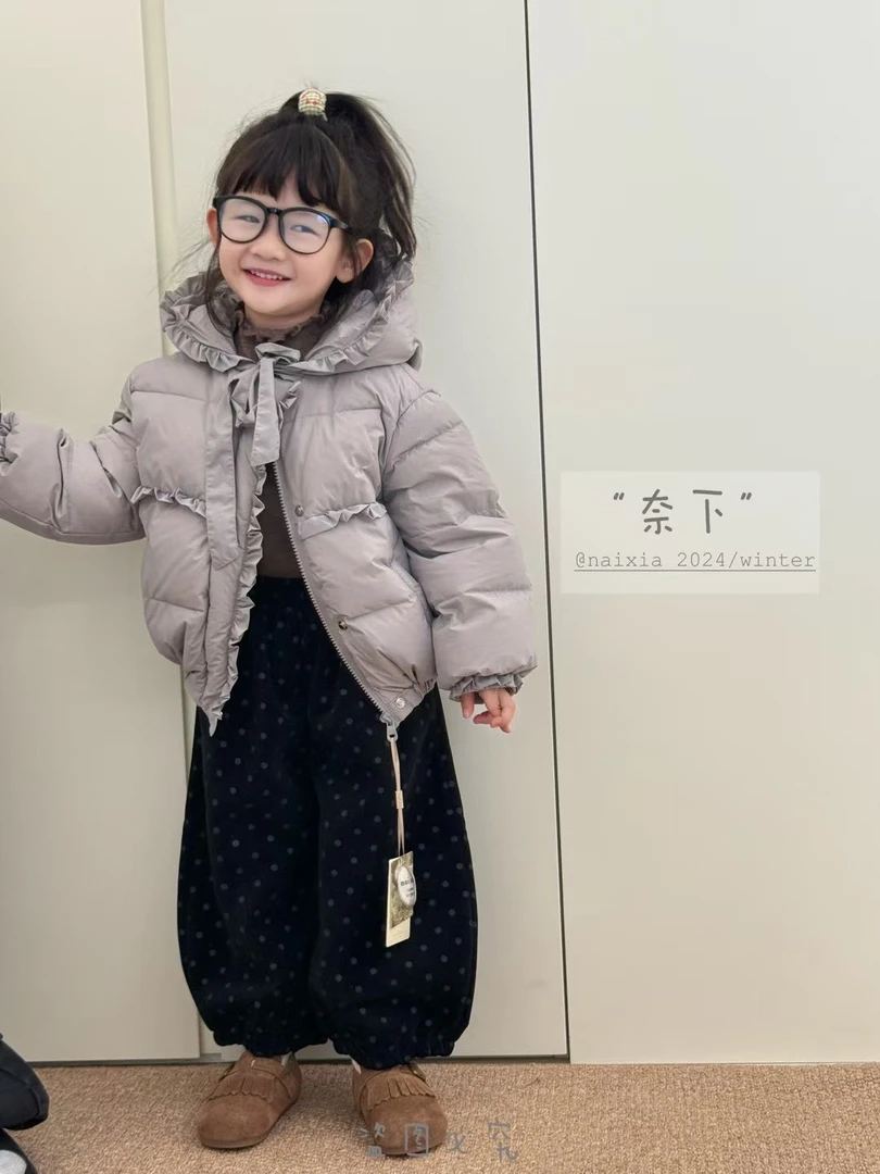 【奈】香芋紫蝴蝶结羽绒服 5515