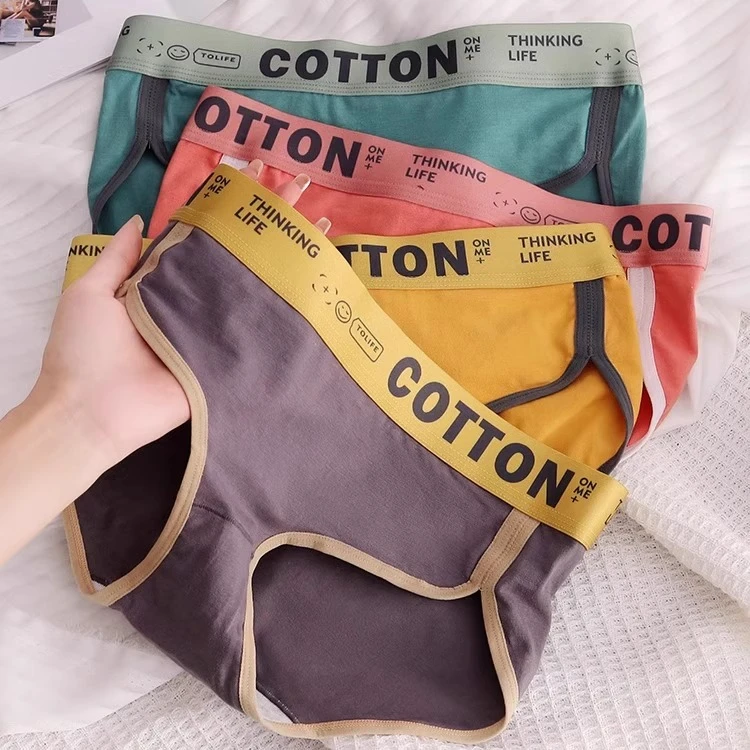 甜妹女士内裤女纯棉短裤女款运动时尚中腰少女生性感三角裤24秋冬