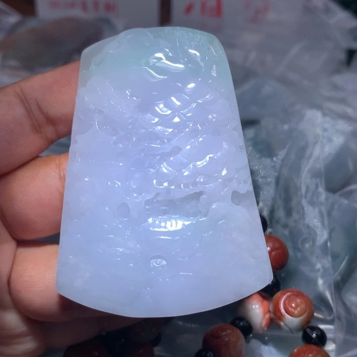 翡翠未镶嵌颈饰保真天然A货翡翠