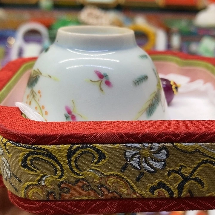 1***1青花手绘小主人杯子