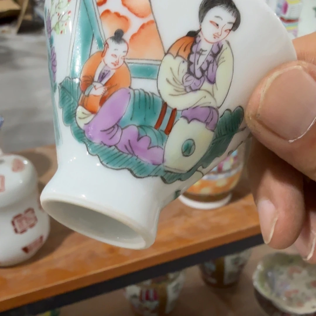 瓷片摆件手绘瓷器全部处理