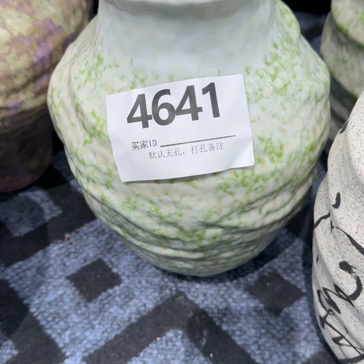 无***声瓷片景德镇高温花器编码4641高28口8默认无孔