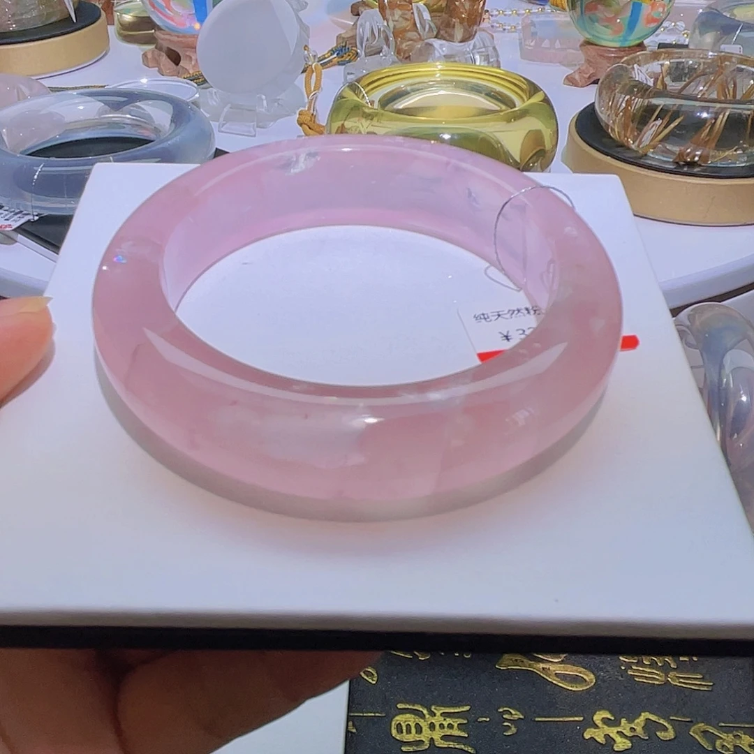 未镶嵌手镯水晶天然马粉水晶手镯