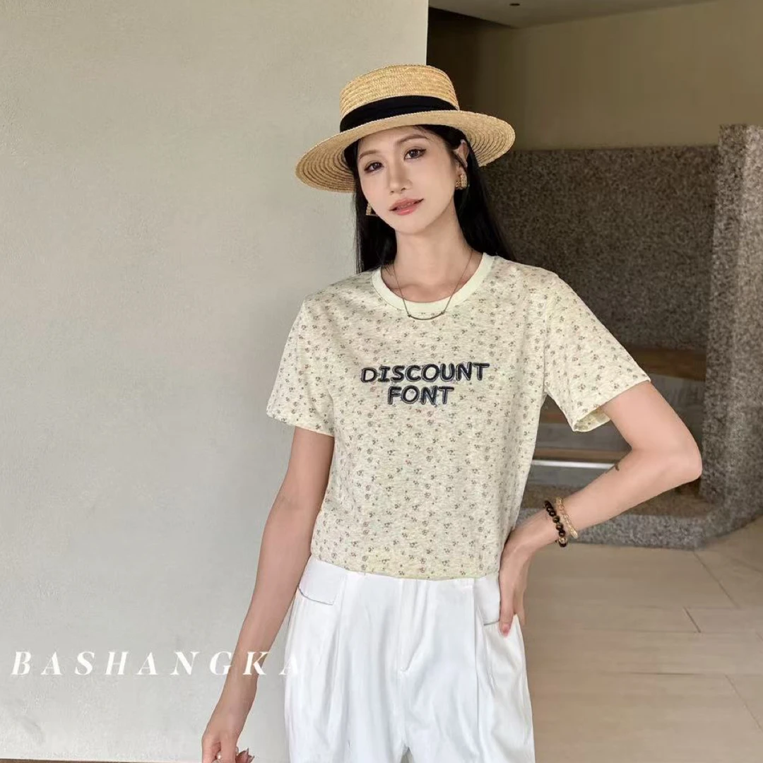 芭尚卡夏天新款短袖上衣9195