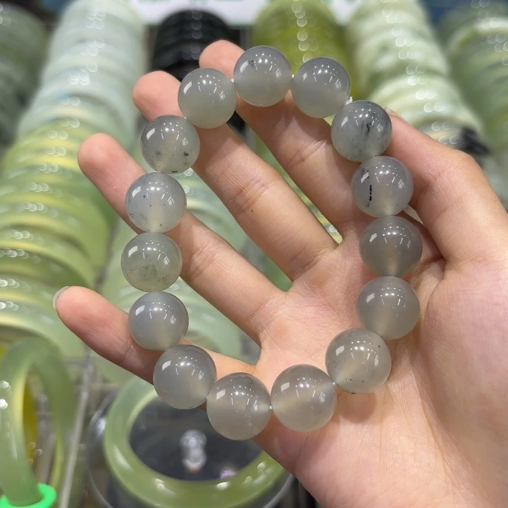 岫玉未镶嵌手镯天然