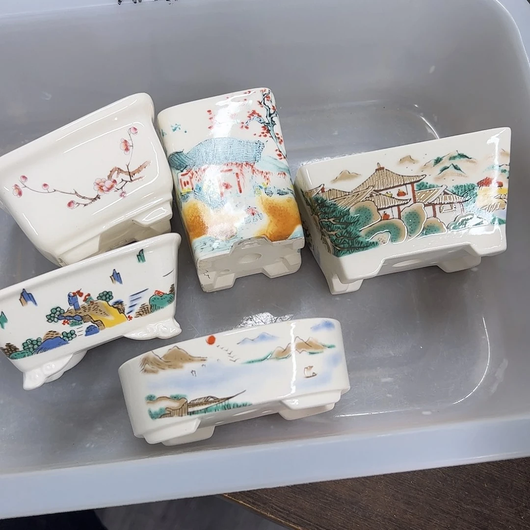 紫砂花盆A号瑕疵5个6-10cn