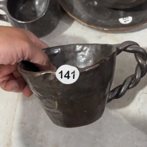 碗九****鱼手捏餐具茶具咖啡杯壶承