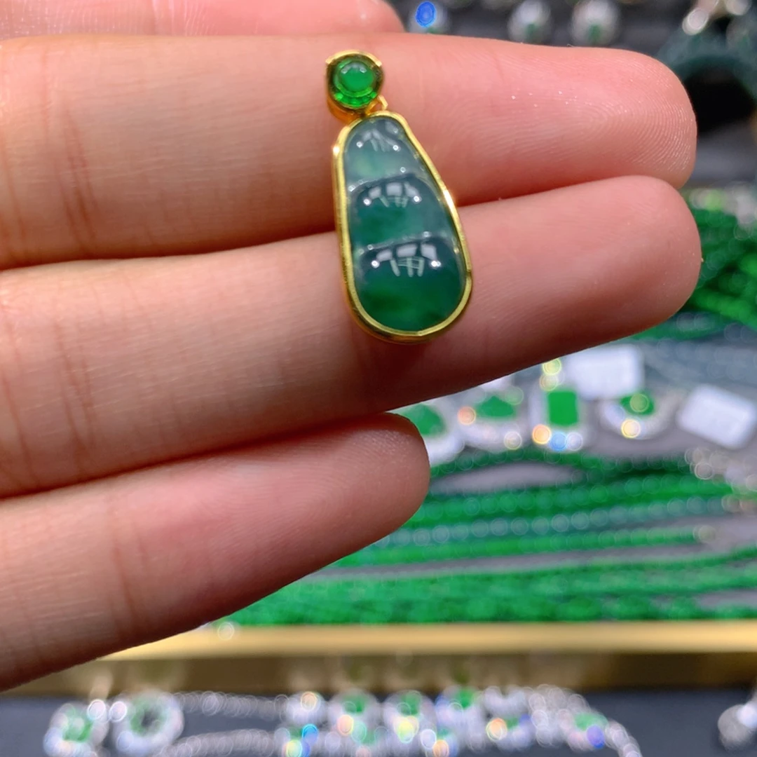 翡翠戒指未镶嵌天然翡翠