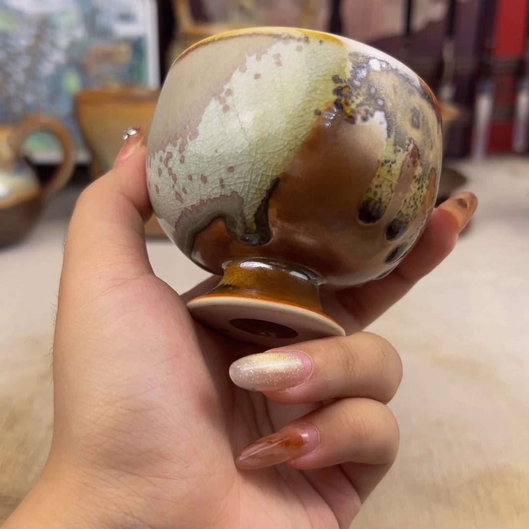 杯纯手工柴烧主人杯