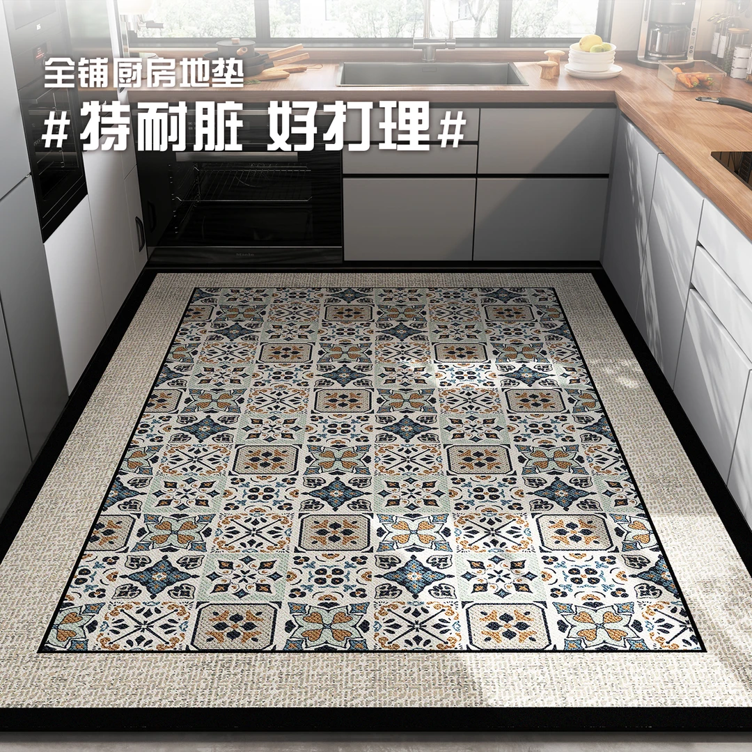 2025年新款厨房地垫防滑吸水吸油可擦免洗满铺脚垫子专用全铺地毯