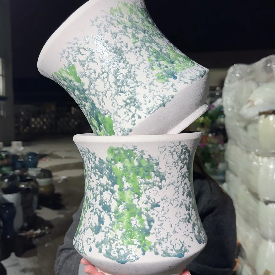 紫砂花盆高21口20