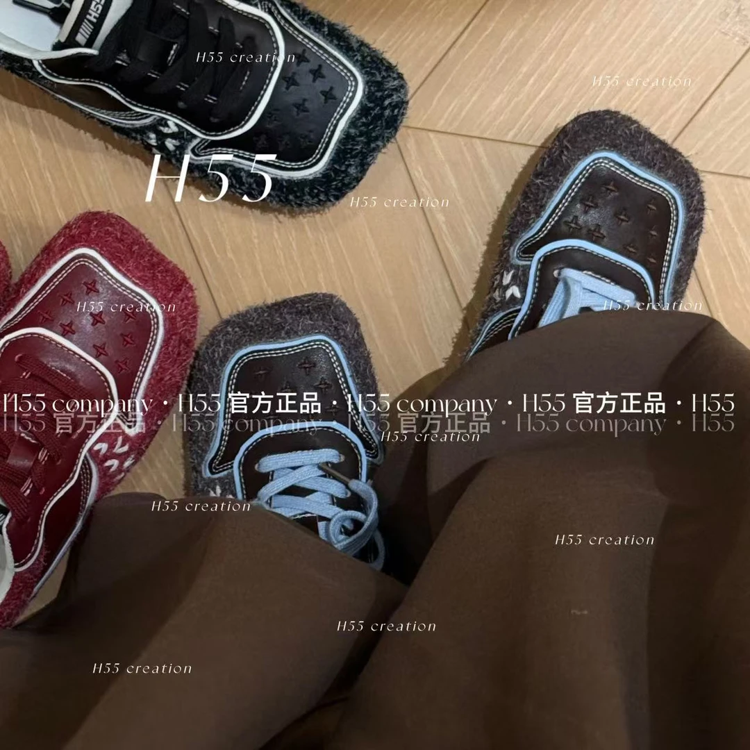 H55女鞋重塑贝克街休闲百搭小众设计苹果头球德训鞋18-2720【N】