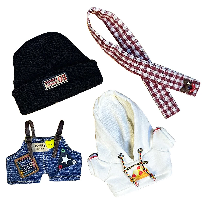 labubu坐坐派对娃衣一二代盲盒用Labubu娃衣拉布布衣服毛绒搪胶脸