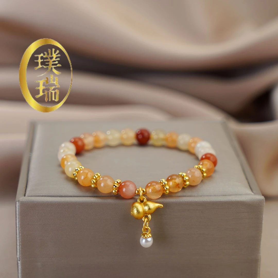 天然金丝玉葫芦吊坠手链 多样性发一 SL336