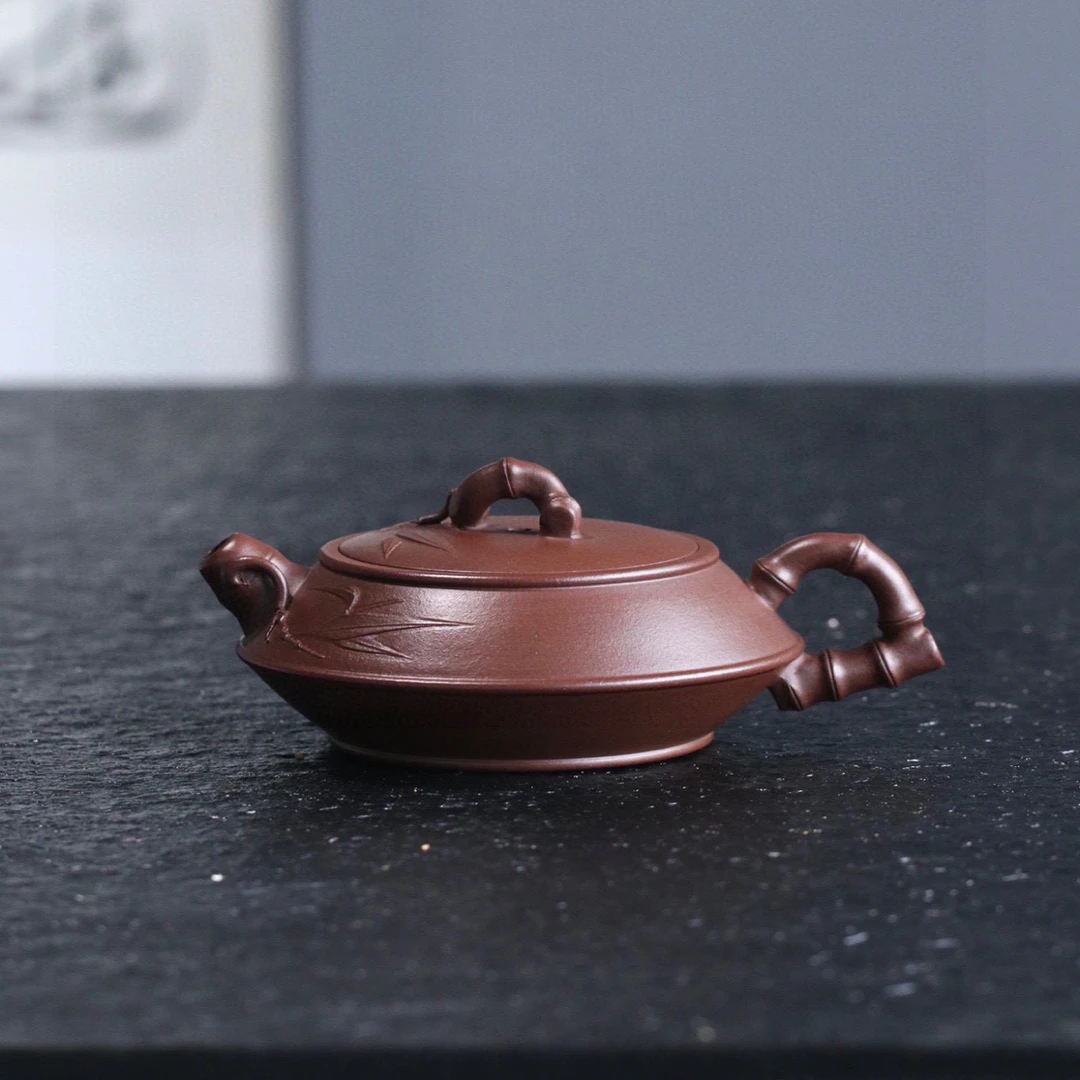 【合欢竹】 原矿老紫泥 容量220cc 国助工黄老师全手工作品